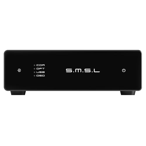 SMSL D1 Audio DAC | Fiber/Coaxial/USB Input | RCA Output | ROHM BD34352EKV Chip