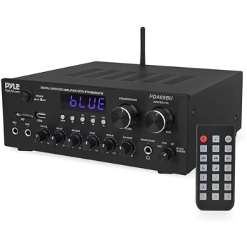 Pyle Stereo Amplifier Audio Receiver with Bluetooth Streaming, 200 Watt Peak