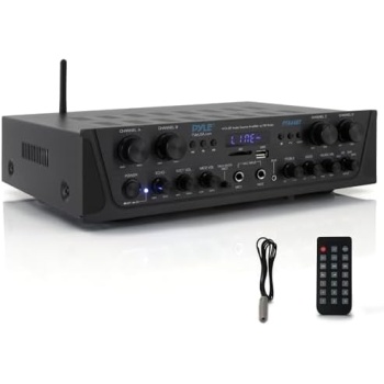 Pyle 500W 4-Channel Karaoke Bluetooth Amplifier / Home Stereo Receiver