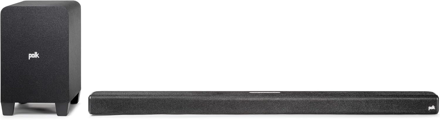 Polk Audio Signa S4 TV Sound Bar with Subwoofer - Dolby Atmos Audio VoiceAdjust