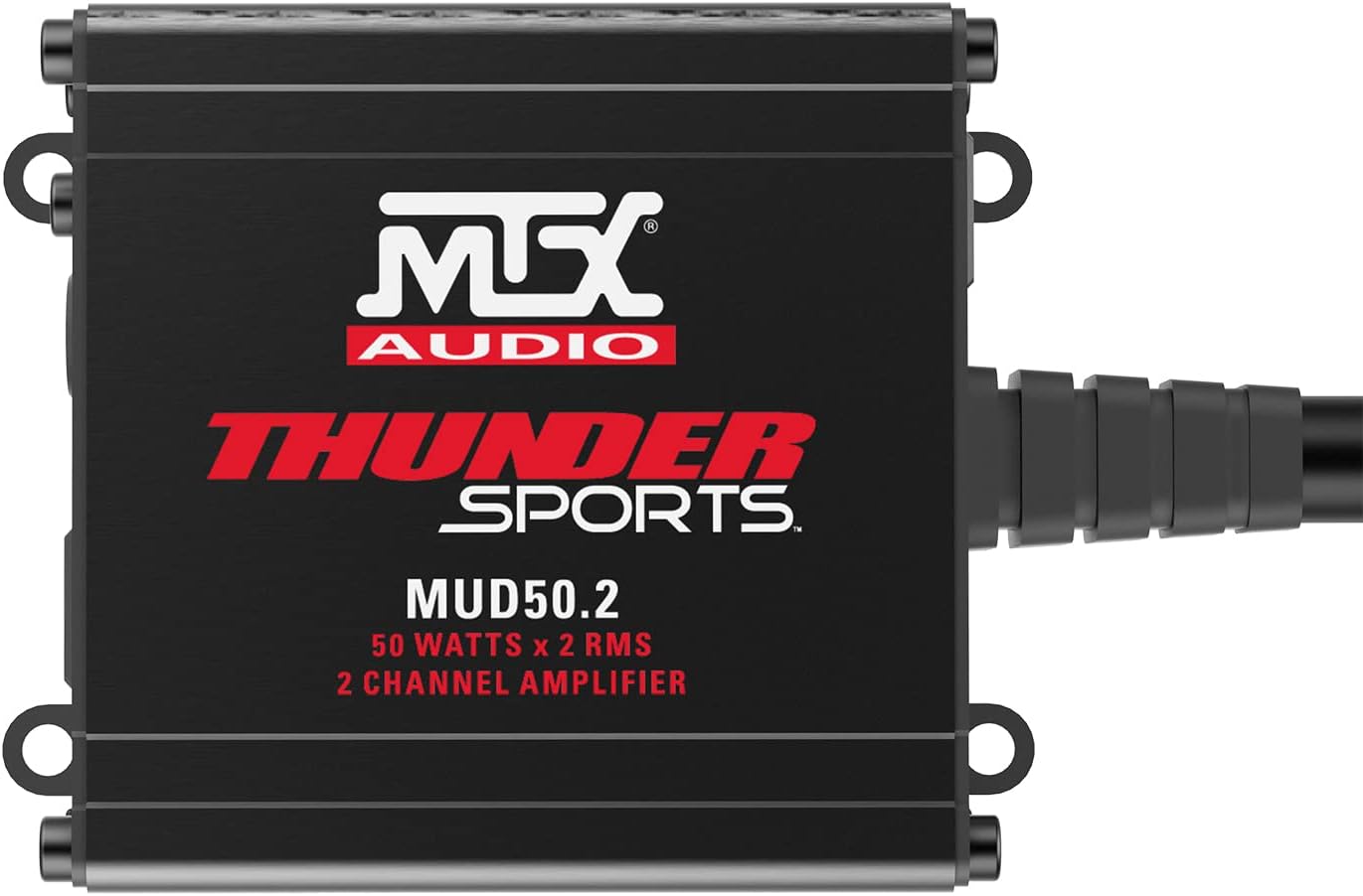 MTX MUD50.2 100 Watt RMS 2-Channel Amplifier Amp for Polaris RZR/ATV/UTV/Cart