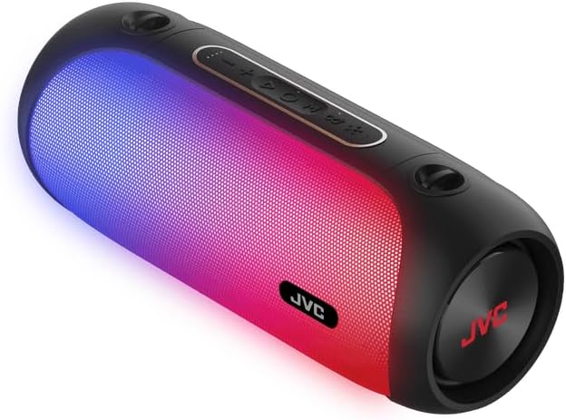 JVC Illuminated Portable Wireless Speaker with 30W max outputs, Dynamic Sound