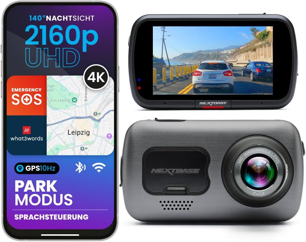 Nextbase 622GW Dash Cam Full 4K/30fps UHD Recording in Car DVR Camera- 140°