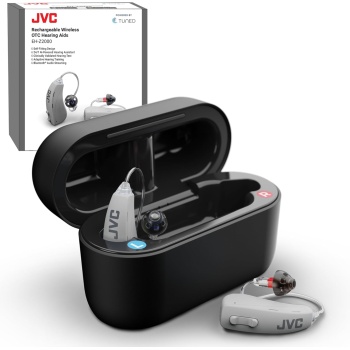 JVC OTC Hearing Aids for Seniors – AI Self‑Fitting with Tuned App, Rechargeable