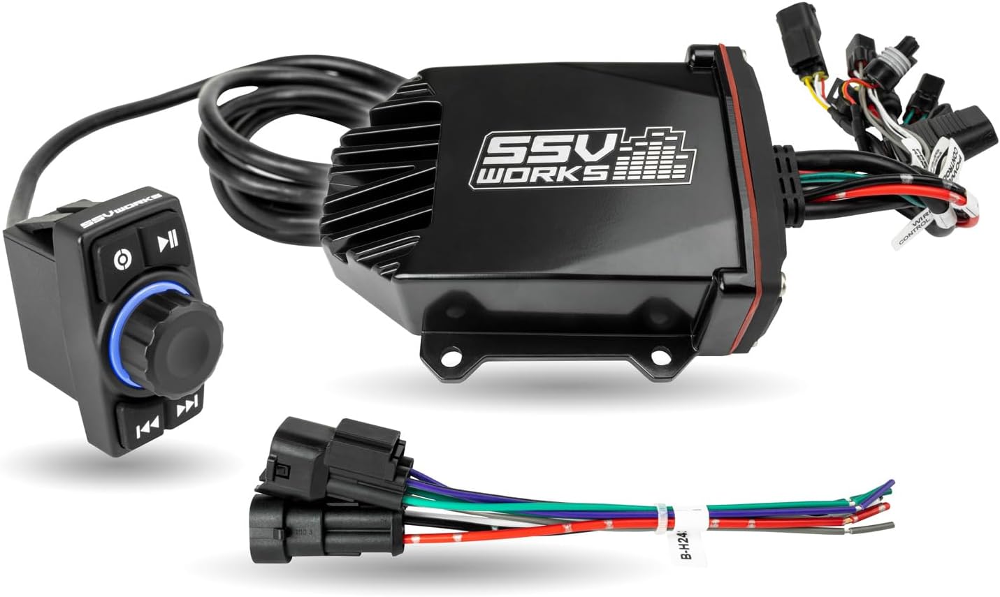 Universal Bluetooth Rocker Switch Audio System. Compact Radio with Basic