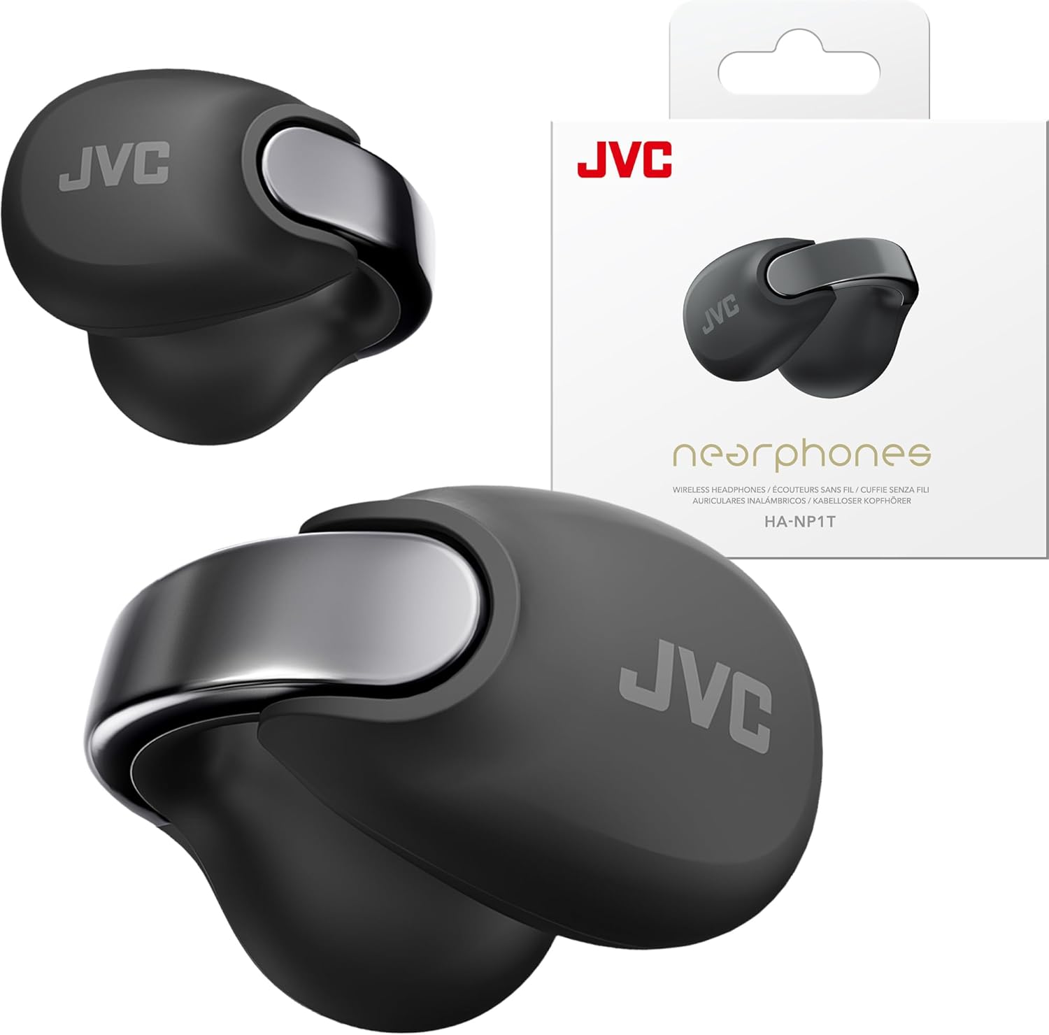 JVC Nearphones Open Ear True Wireless Headphones - Open Ear Earbuds - Bluetooth