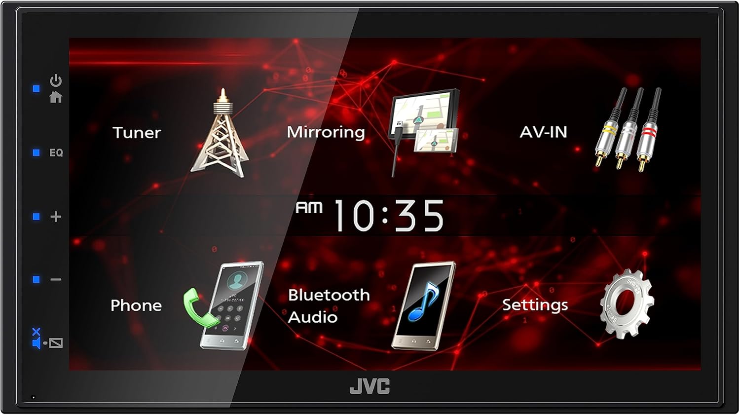 JVC KW-M180BT Bluetooth Car Stereo Receiver with USB Port – 6.75" Touchscreen