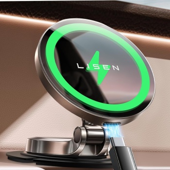 LISEN Magsafe Car Mount Charger, 15W Fast Charging Magnetic Wireless Car Charger