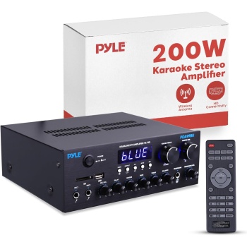 Pyle Wireless Bluetooth Streaming Amplifier, 200W Multi Channel Home Audio