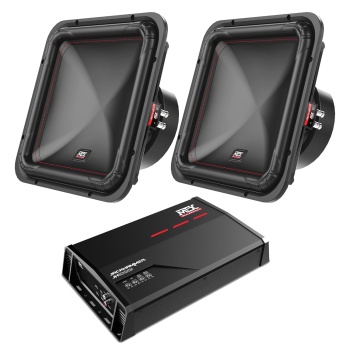 (2) MTX S6512-44 12" 500-Watt RMS Dual 4Ω Square Car Audio Subwoofer