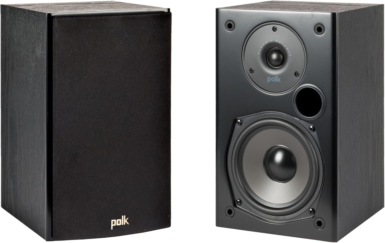 Polk Audio T15 Home Theater and Stereo Bookshelf Speakers – Deep Bass Response