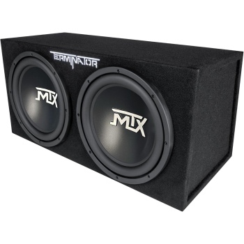 MTX Dual 12-Inch Subwoofers with Loaded Enclosure, 1200W Max Power, 400W RMS