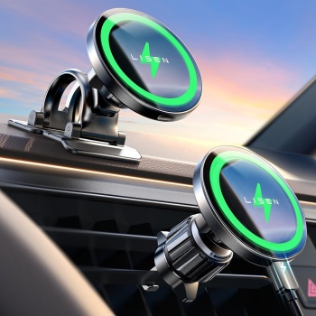LISEN for 15W MagSafe Car Mount Charger,Magnetic Wireless Car Charger for iPhone