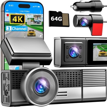 Dash Cam Front and Rear, 4k+1080P Dual Dash Camera for Cars