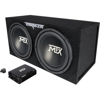 MTX 12" 1200W Dual Loaded Car Subwoofer Audio with Sub Box and Amplifier