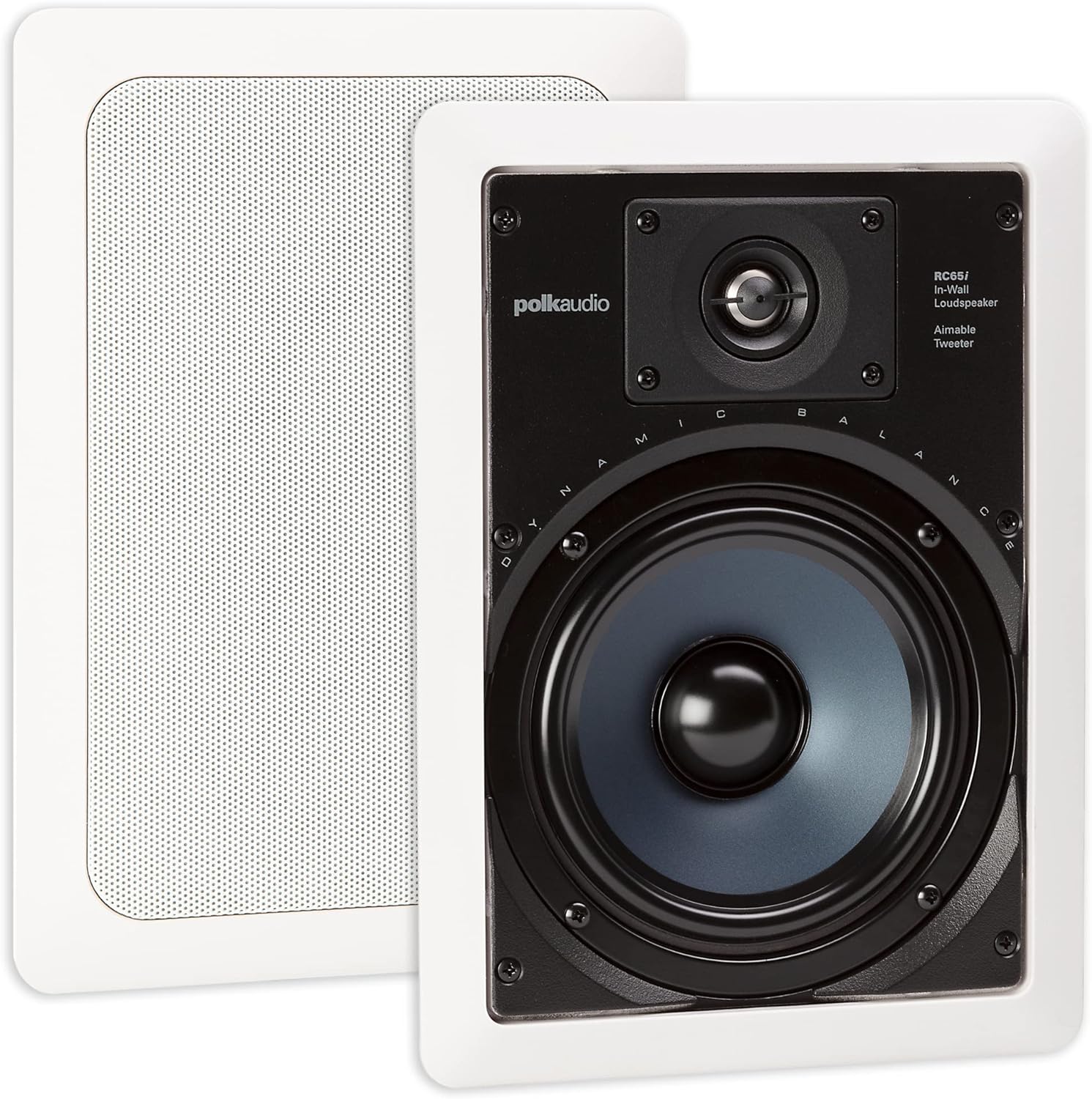 Polk Audio RC65i 2-Way Premium in-Wall 6.5 Speakers, Rectangular Indoor