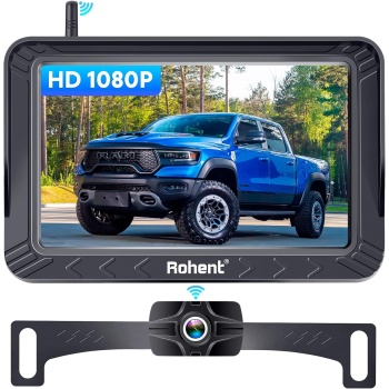 5-Inch Wireless Backup Camera for Trucks: Strong Signal HD 1080P Rear View