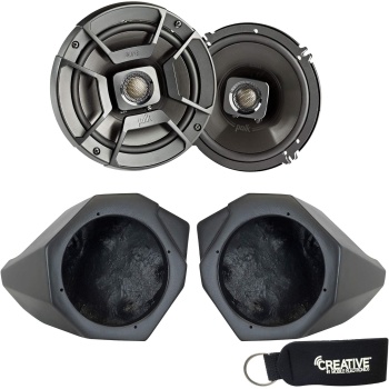 SSV Works for X3-F65U Can-Am X3 Front Kick Pods + Polk DB652 6.5" Marine Rated