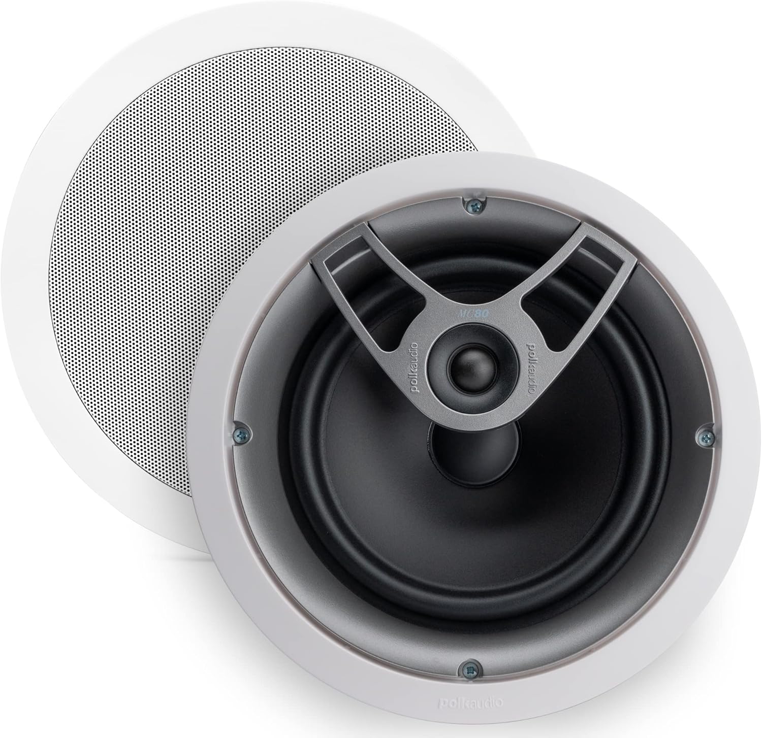 Polk Audio MC80 2-Way in Ceiling Speaker, 8" (Single) | Dynamic Built-in Audio