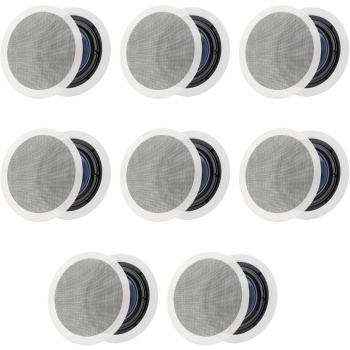 Polk Audio RC80I 2 Way in Ceiling Speakers - 8 Pack (White)